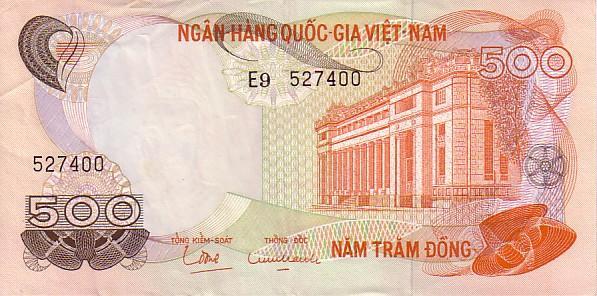 VIET NAM Sud   500 Dong   Non Daté (1970)   Pick 28a     ***** BILLET  NEUF ***** - Viêt-Nam