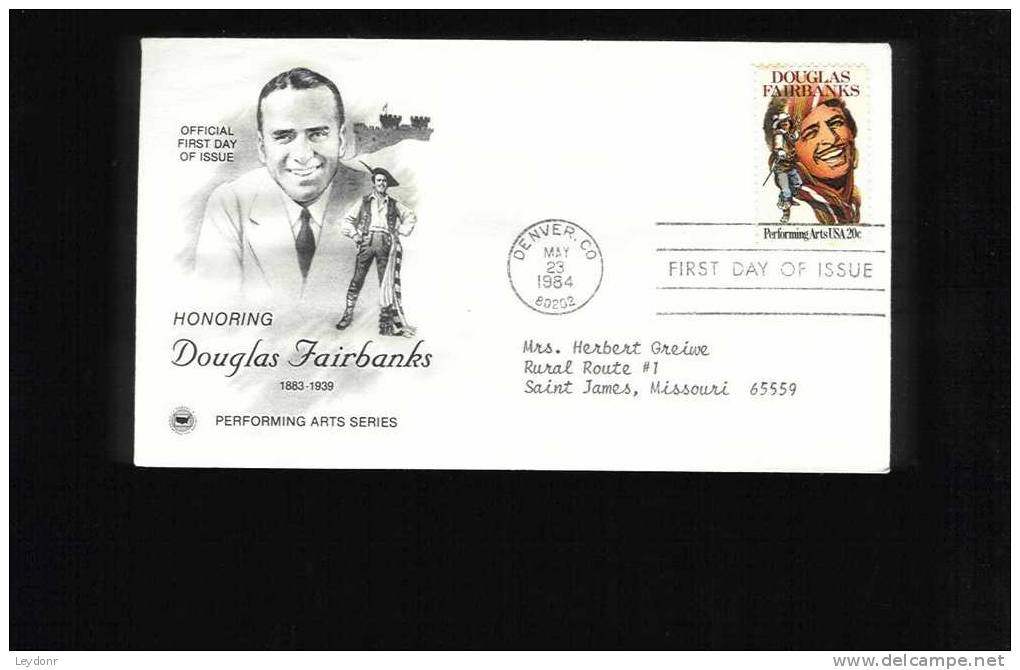 FDC Douglas Fairbanks 1984 - 1981-1990