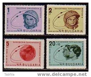 BULGARIE - 1963 - Vostok V Et VI - I Er Feme En Cosmos - V.Tereshkova - Seri ** - Unused Stamps