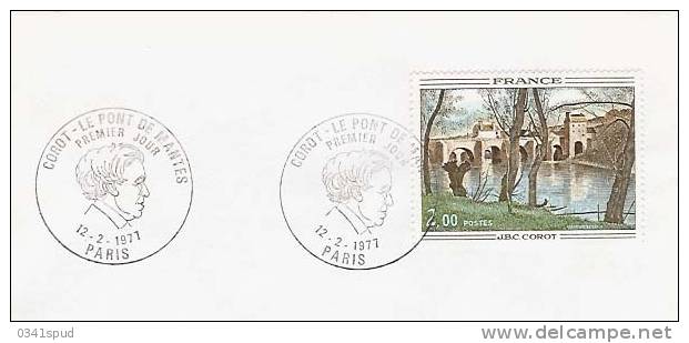 1977 France FDC  Corot    Peinture Pittura Painting Impressionisme - Impresionismo