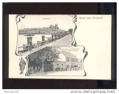 26953 Gruss Aus Breisach Rheinansicht Restauration Rheinbrücke Besitzer Karl Diodoné édit.vogt N° 6945 Belle Carte - Breisach