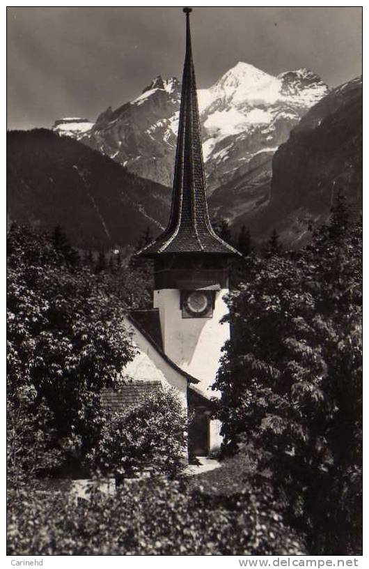 KANDERSTEG KIRCHE MIT BLUMLISALP - Kandersteg