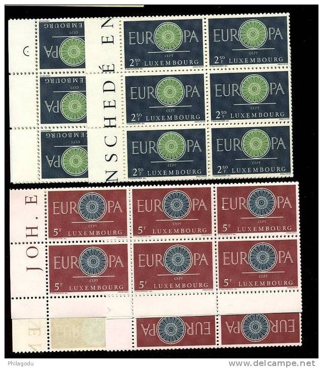 40 Paires EUROPA 1960 Neuves Postfrich ++ Cote 2,50   Total Cote 100 € - Nuovi