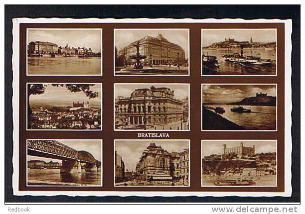 Real Photo Multiview ( 9 Views ) Postcard Bratislava Slovakia Czechoslovakia - Ref B111 - Slovakia