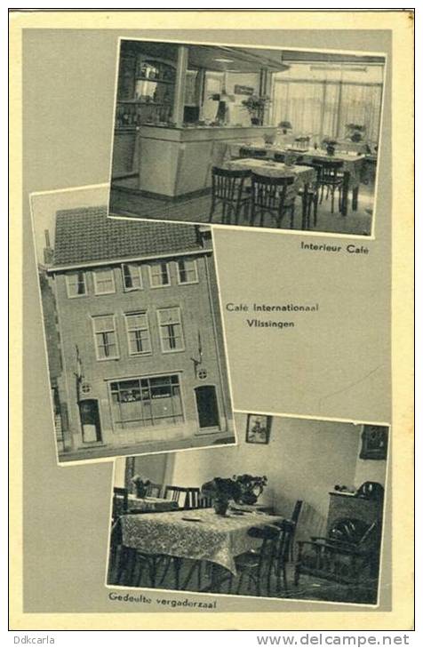 Vlissingen - Café Internationaal - Meerbeeld - Kl. Markt 11 - Eig. H. C. V. Sabben - Vlissingen