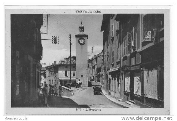 01 )) TREVOUX, L'horloge N° 873 Ed J Cellard, ANIMEE - Trévoux