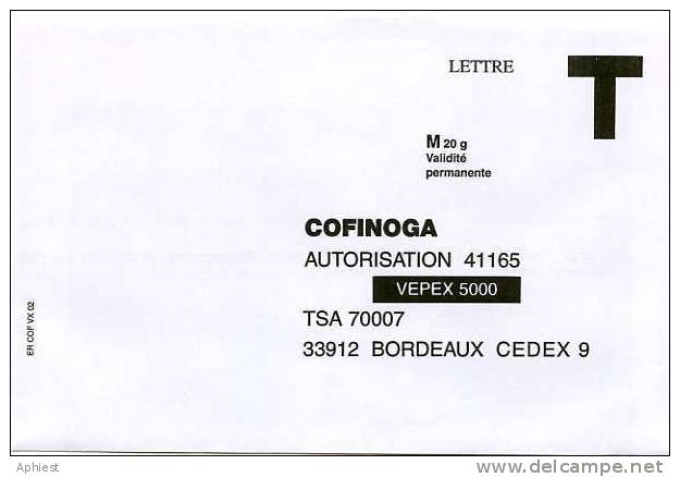 Enveloppe Réponse T - Cofinoga - Bordeaux - Cartes/Enveloppes Réponse T