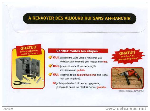 Enveloppe Réponse T - IMP - Créteil - Bricolage - Pince - Tournevis - Perçeuse - Cards/T Return Covers