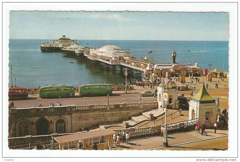 BRIGHTON ,The Aquarium & Palace Pier 1967(Oldcars And Buses) - Brighton