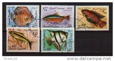 Série Oblitérée Des Somalies Poissons - Somalië (1960-...)