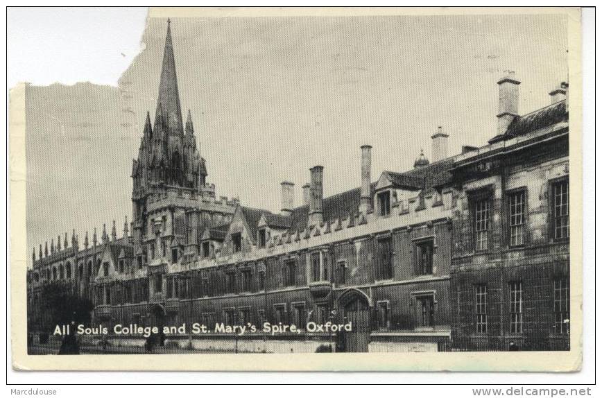 Oxford. All Souls College And St. Mary´s Spire. - Oxford