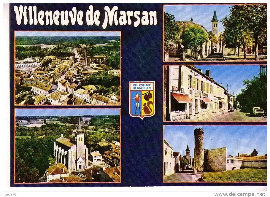 VILLENEUVE DE MARSAN - 5 Vues - Blason - Villeneuve De Marsan