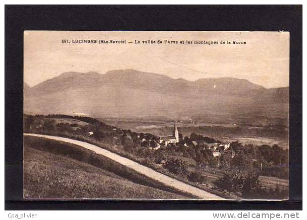 74 LUCINGES (envs Annemasse) Vue Générale, Vallée De L'Arve, Montagnes De La Borne, Ed Rosnoblet 691, 193? - Autres & Non Classés