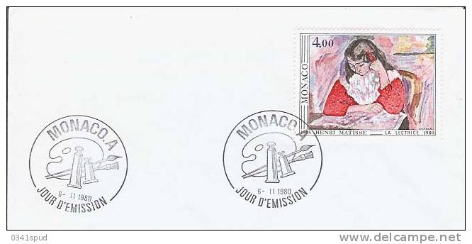 1980 Monaco FDC  Matisse Sur Lettre  Peinture Pittura Painting Impressionisme - Impresionismo