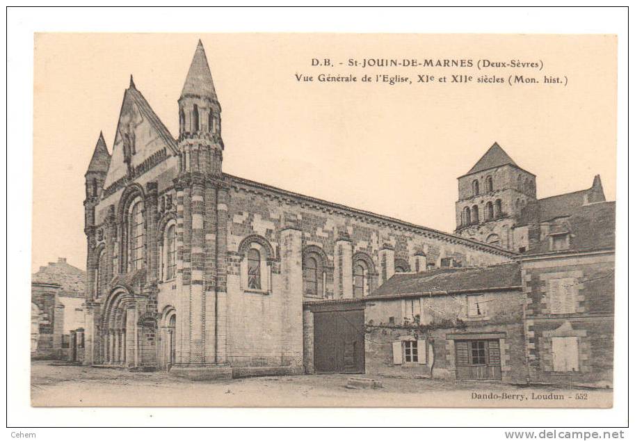 ST JOUIN DE MARNES 79 VUE GENERALE DE L´EGLISE - Saint Jouin De Marnes