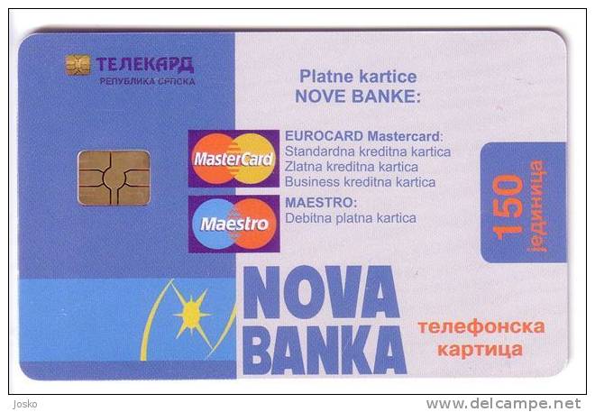 NEW BANK REPUBLICA SERBE ( Serbia Republic In Bosnia , Srpska , Banja Luka ) - NOVA BANKA - Maestro & Master Credit Card - Bosnien