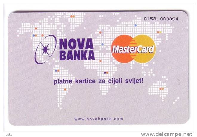 NEW BANK REPUBLICA SERBE ( Serbia Republic In Bosnia , Srpska , Banja Luka ) - NOVA BANKA - Maestro & Master Credit Card - Bosnien