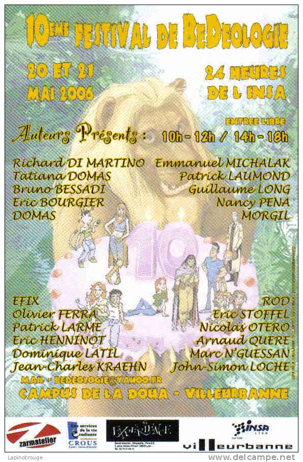 Carte Postale Festival BD Bédéologie Villeurbannne 2006 - Postkaarten