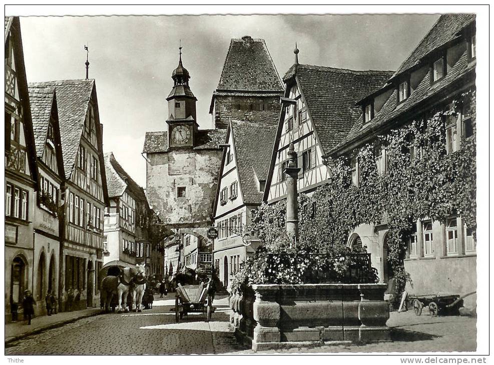 ROTHENBURG O.d. Tauber - Rödergasse Mit Markusturm - Chevaux - Rothenburg O. D. Tauber