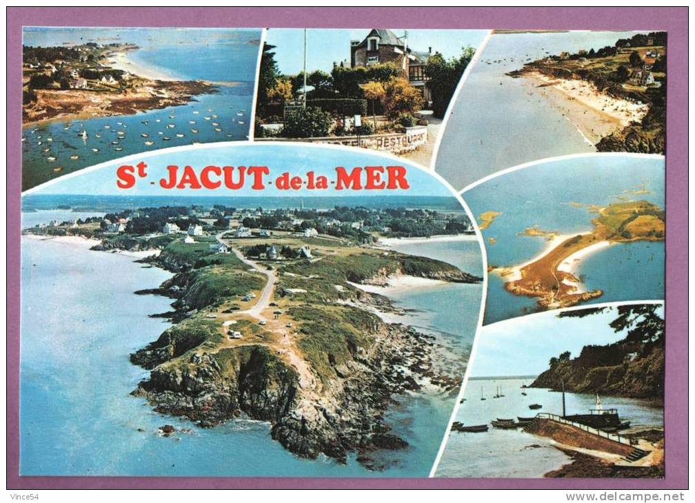 SAINT JACUT DE LA MER - Multivues - Hôtel Restaurant Le Vieux Moulin, Le Port, Plage Des Rougerets... - Saint-Jacut-de-la-Mer