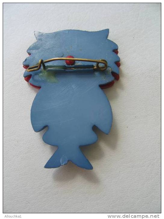 SUR LE THEME DE LA CHOUETTE  SUPERBE CHOUETTE /  HIBOU  BROCHE EN PLASTIQUE - Tiere