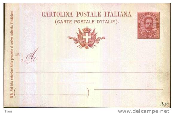 STEMMA PICCOLO - Anno 1893 - Stamped Stationery