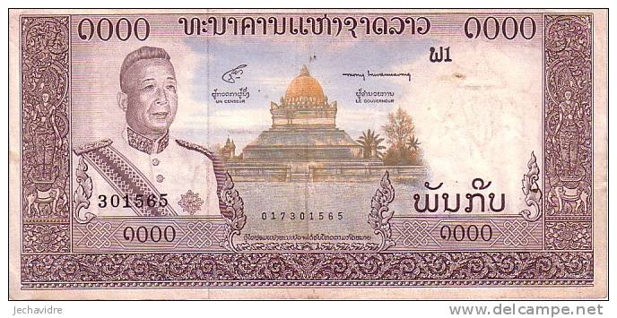 LAOS  1 000 Kip  Non Daté (1963)   Pick 14b  Signature 6    ***** QUALITE  VF + ***** - Laos