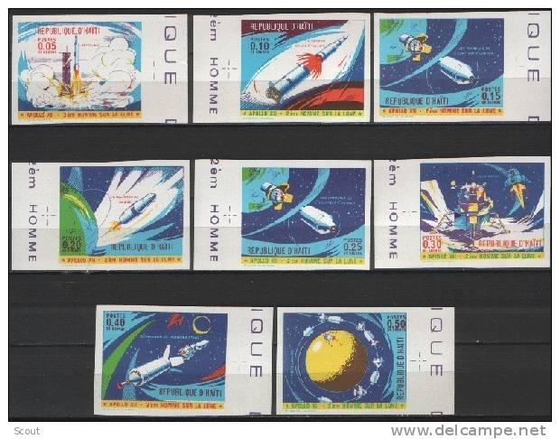 HAITI - 1970 - APOLLO 12 - YT 676/683 NON DENTELLATI ** - Amérique Du Sud