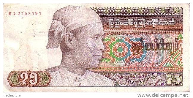 BURMA   75 Kyats   Non Daté (1965)   Pick 65     ***** QUALITE  VF ***** - Myanmar