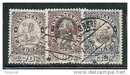 DENMARK  - Poet And Writer HANS CRHISTIAN ANDERSEN - Yvert # 601/3 - VF USED - Used Stamps