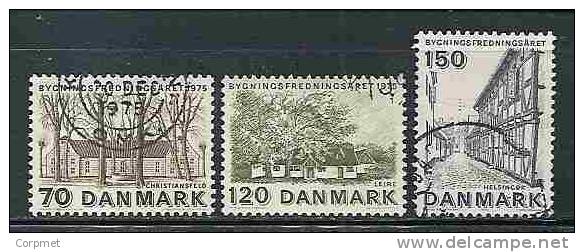 DENMARK  - Année Européenne De L´architecture - Yvert # 598/600 - VF USED - Oblitérés