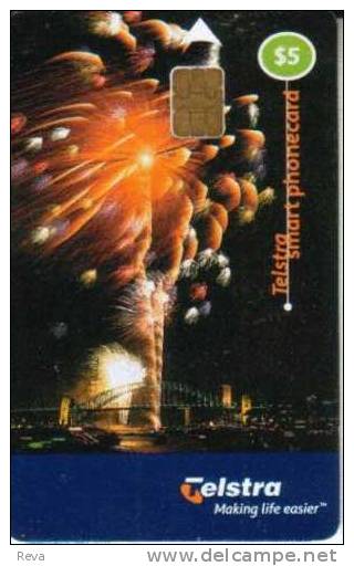 AUSTRALIA $5 FIREWORKS OVER SYDNEY HARBOUR  BRIDGE  CHIP   CODE  99/44N ED.10/02 SPECIAL PRICE  !!READ DESCRIPTION !! - Australie