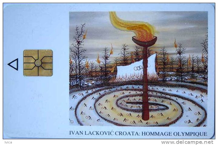 CROATIA - 1992/TK11 - Painting I. LACKOVIC CROATA: Hommage Olympique - 21.336 - Croatia