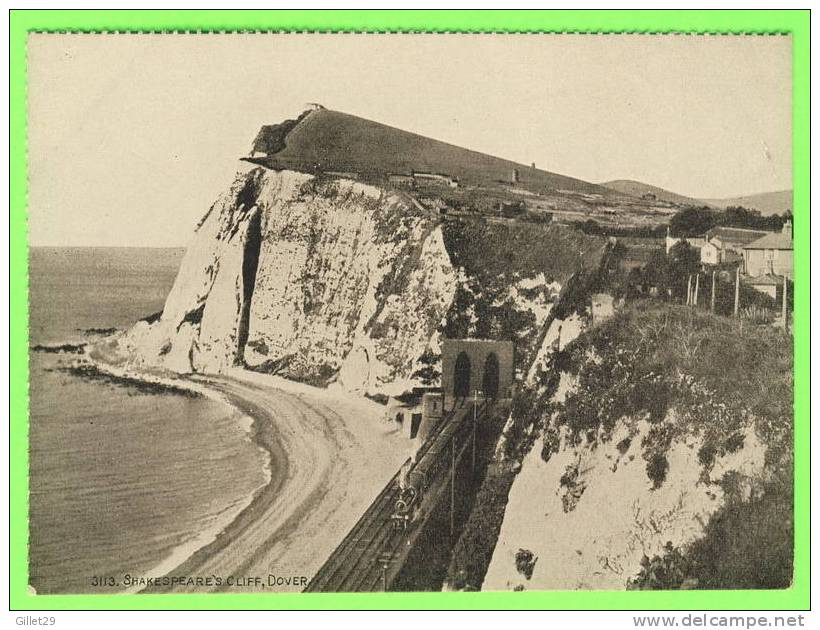 DOVER, UK - SHAKESPEARE´S CLIFF - ANIMATED BY TRAINS - PUB. J. SALMON - - Dover