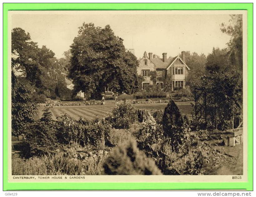 CANTERBURY, UK  - TOWERS HOUSE & GARDENS- PUB. PHOTOCHROM CO LTD. - Canterbury