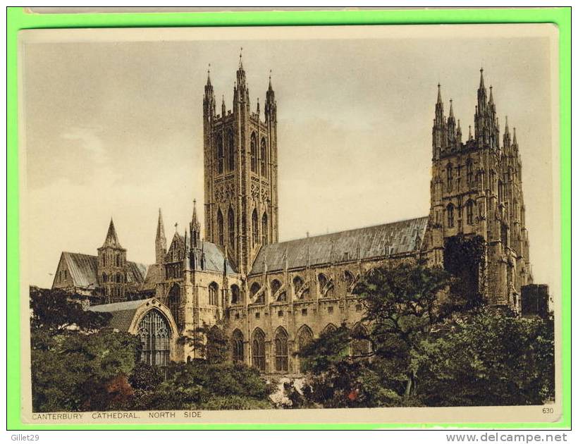 CANTERBURY, UK - CATHEDRAL - NORTH SIDE - PUB. PHOTOCHROM CO LTD - - Canterbury