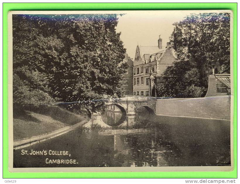 CAMBRIDGE, UK - ST JOHN COLLEGE - LAURIE & Mc CONNAL LTD - - Cambridge