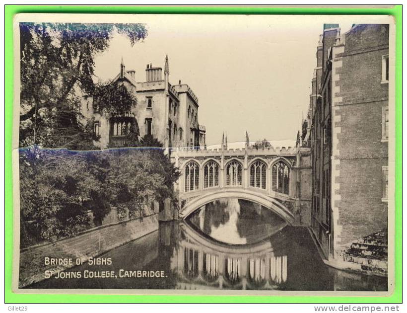 CAMBRIDGE, UK - ST JOHNS COLLEGE - BRIDGE OF SIGHS - LAURIE & Mc CONNAL LTD - - Cambridge