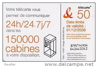 @+ Télécarte DANSE 4 -  50 U - GEM1 T2G - 11/07. - 2007