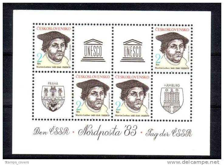 CESKOSLOVENKO MNH** MICHEL BL 56 €30.00 - Blocks & Kleinbögen