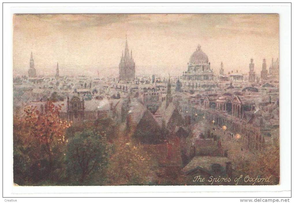 The Spires Of Oxford. 1934 (No Stamp)Tuck's Post Card - Oxford