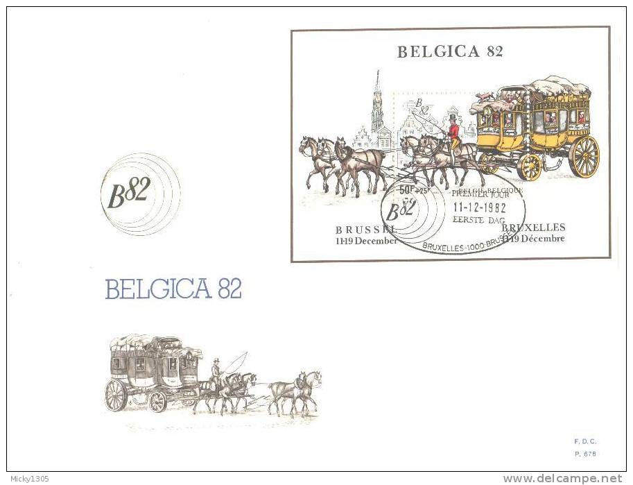 Belgien / Belgium - Block 53 - FDC (#015) ## - Stage-Coaches