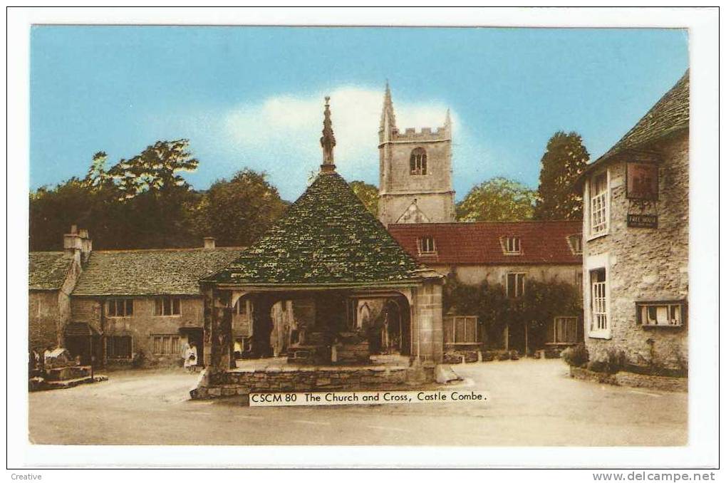 Castle Combe,the Church And Cross,Wiltshire - Andere & Zonder Classificatie