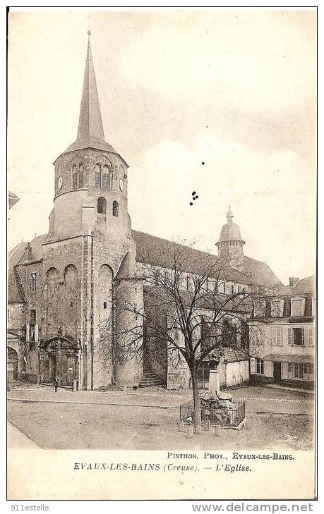 23  Evaux Les Bains - L,Eglise  MONUMENT AUX MORTS - Evaux Les Bains