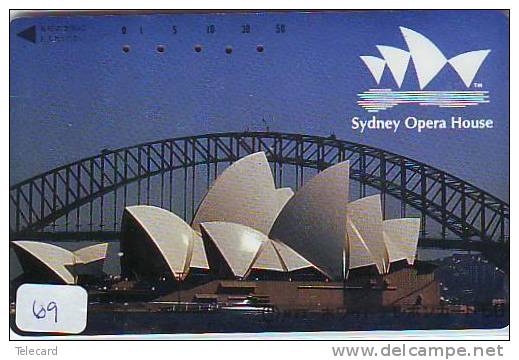 Telecarte AUSTRALIE Reliée (69) OPERA SYDNEY Telefonkarte AUSTRALIA Verbunden - Phonecard AUSTRALIA Related - Japan - Australie