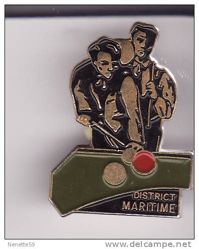 Pin´s BILLARD District Maritime ( Dép 59 - 62 ) - Billares