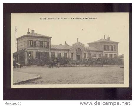 27033 Villers-cotterets La Gare Extérieure édit.del...n° 8 Verni Attelage Belle Carte - Villers Cotterets