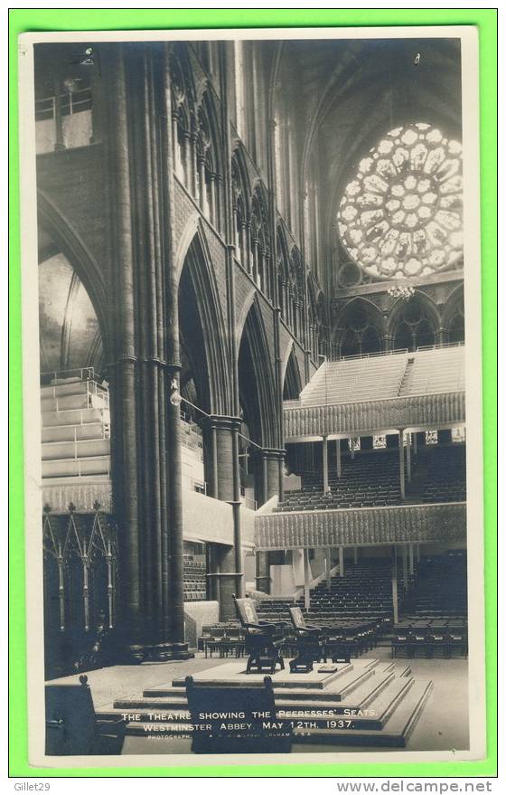 LONDON, UK - WESTMINSTER ABBEY MAY 12th 1937 - THE THEATRE SHOWING THE PEERESSES SEATS - - Westminster Abbey