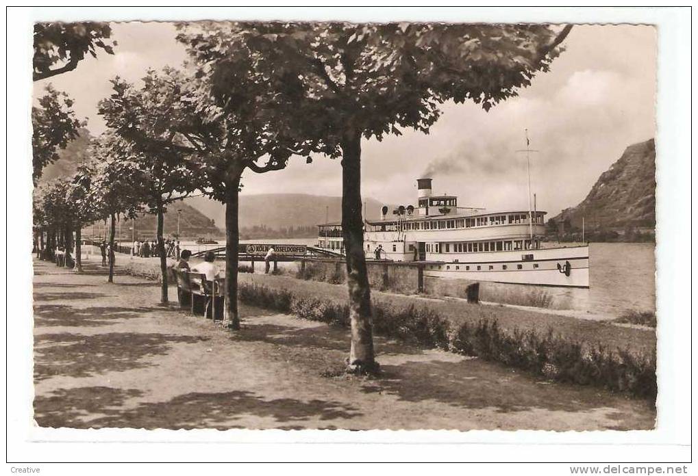 Andernach Am Rhein,Rheinpromenade Mit Dampfer"VATERLAND"1956 - Andernach