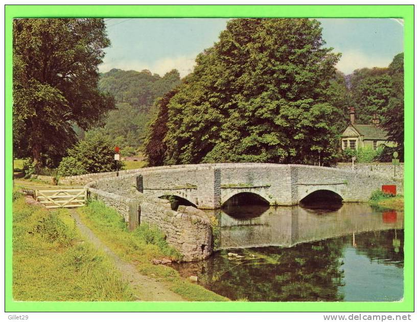 ASHFORD-IN-THE-WATER, UK - SHEEPWASH BRIDGE - CARD TRAVEL IN 1973 - - Derbyshire